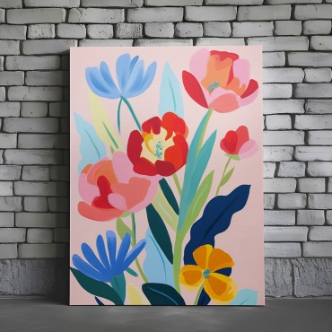 PEMIKAN CRAFT картина Абстрактные цветы 60x90 см