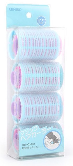 Miniso бигуди липучки 12 шт d 4 см