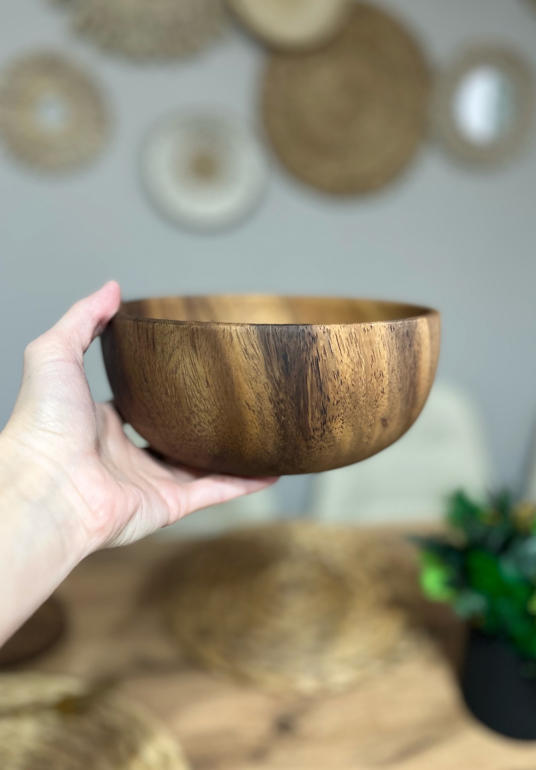 Салатник 20х20 см, дерево, 1 шт