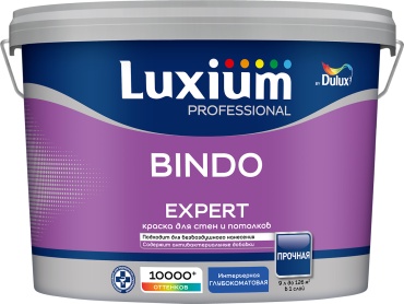 Luxium водоэмульсионная Bindo Expert 9 л, белый цвет
