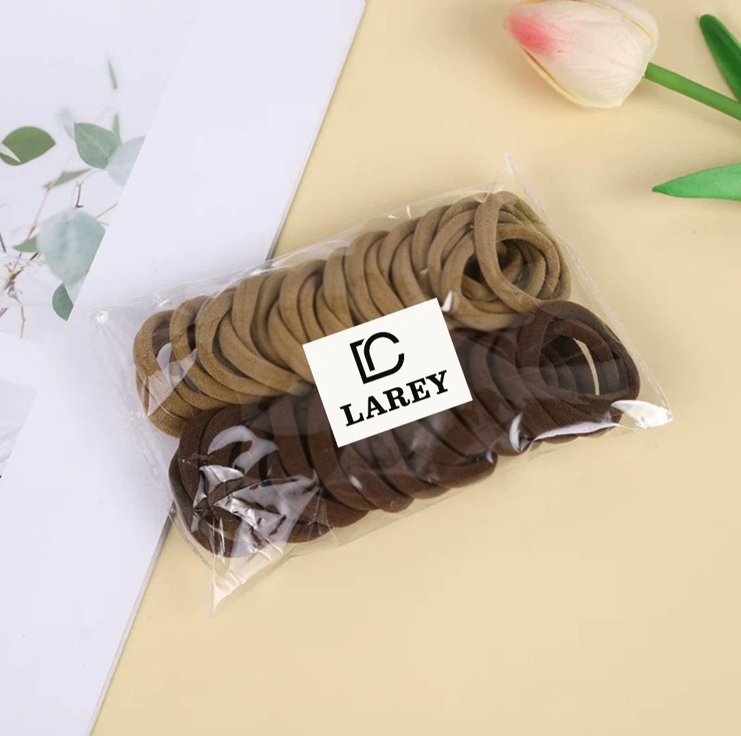 LAREY резинка зажим 50 шт, коричневый, кофейный