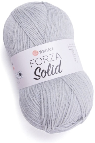 Моток YarnArt Forza solid Форза солид носочная пряжа 4612 светло серый 420 м 100 г