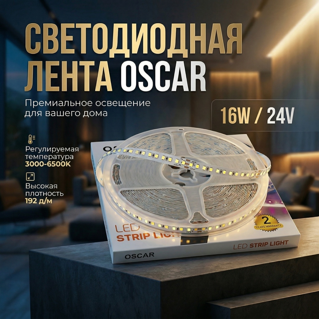 Светодиодная лента теплый белый, холодный белый, нейтральный белый 10 м