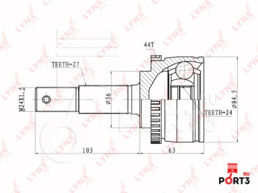 LYNXauto шрус наружный CO5768