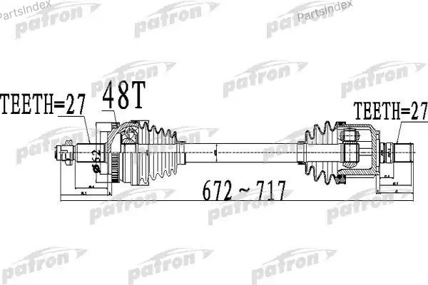PATRON полуось PDS0507