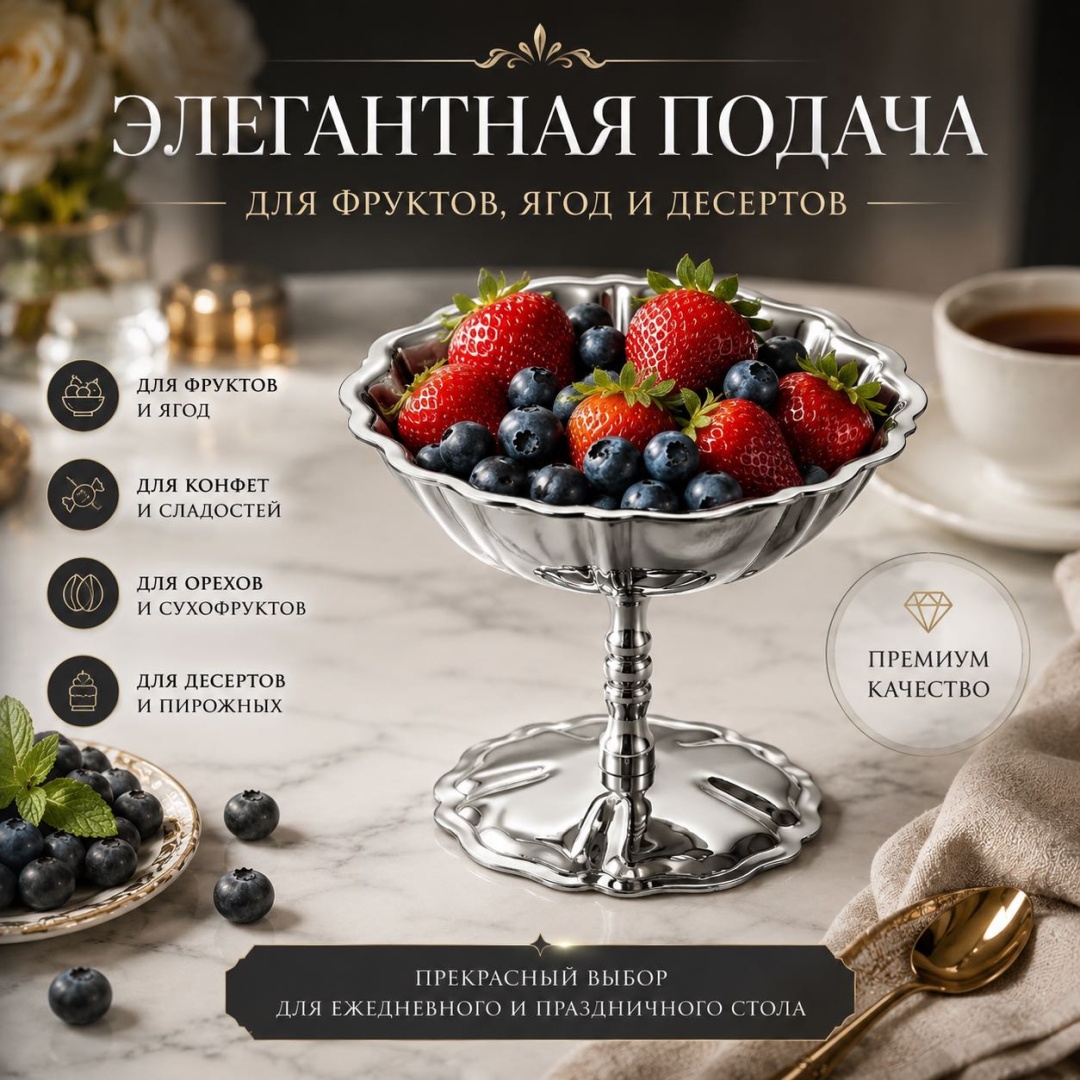 Фруктовница 30347670_401194729 овальная 1 шт