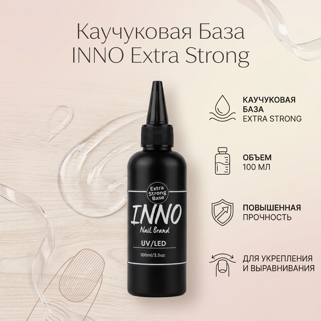 INNO базовое покрытие Extra Strong Прозрачный глянцевое 100 мл