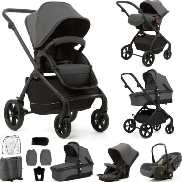 Коляска универсальная 3 в 1 Wingoffly Versa Comfort TK-N91, черный, графит