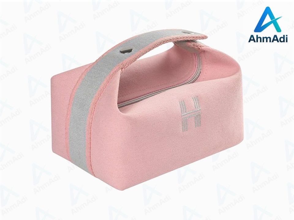 AhmAdi косметичка текстиль розовый 9X22 см
