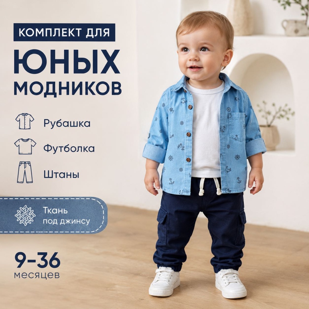 Комплект синий, голубой