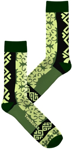 Носки TwoSocks 1 пара черный, хаки, зеленый 38-42