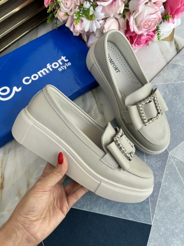 Балетки Comfort style серый