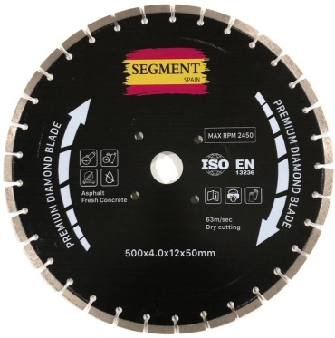 Диск отрезной алмазный 500x50х4 мм, Segment LWACA 500