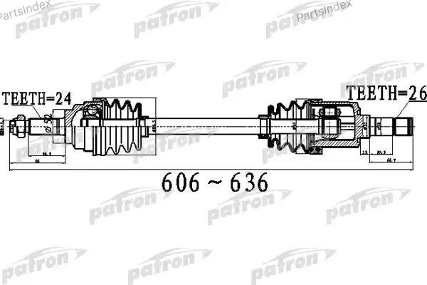 PATRON полуось PDS0516