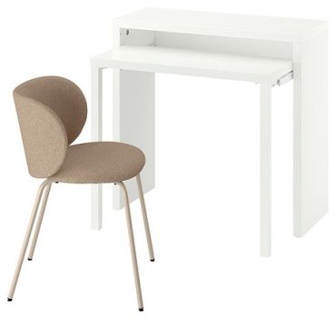 Комплект IKEA LÄNGDHOPP / KRYLBO, 95x56x79 см, белый
