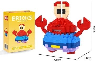 Конструктор 3D конструктор Лего BRICKS: мистер крабс 3D конструктор Лего BRICKS: мистер крабс , деталей 135 шт
