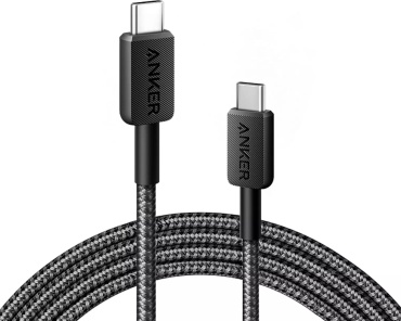 Кабель Anker USB TypeC (F), USB TypeC (M), 0.9 м, черный