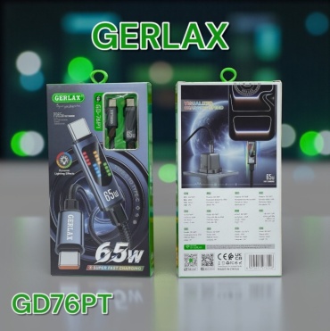 Кабель GERLAX USB TypeC (M), 1 м, GD-76PT черный