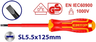 EMTOP отвертка ESDRJ5125 SL5.5х125 мм
