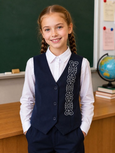 Школьный жилет Ai Clothes синий