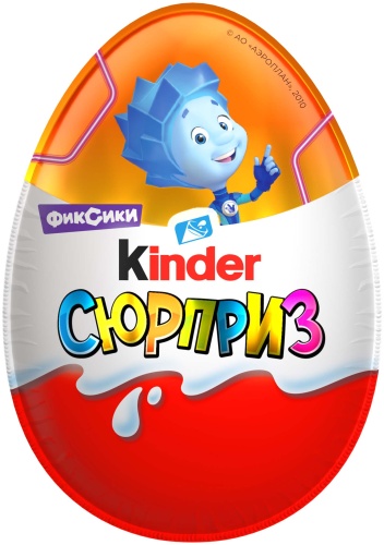 KINDER Сюрприз Фиксики шоколадное яйцо молочный 20 г