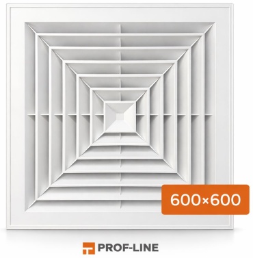 Решетка вентиляционная VIENTO 600х600х50 мм, пластик