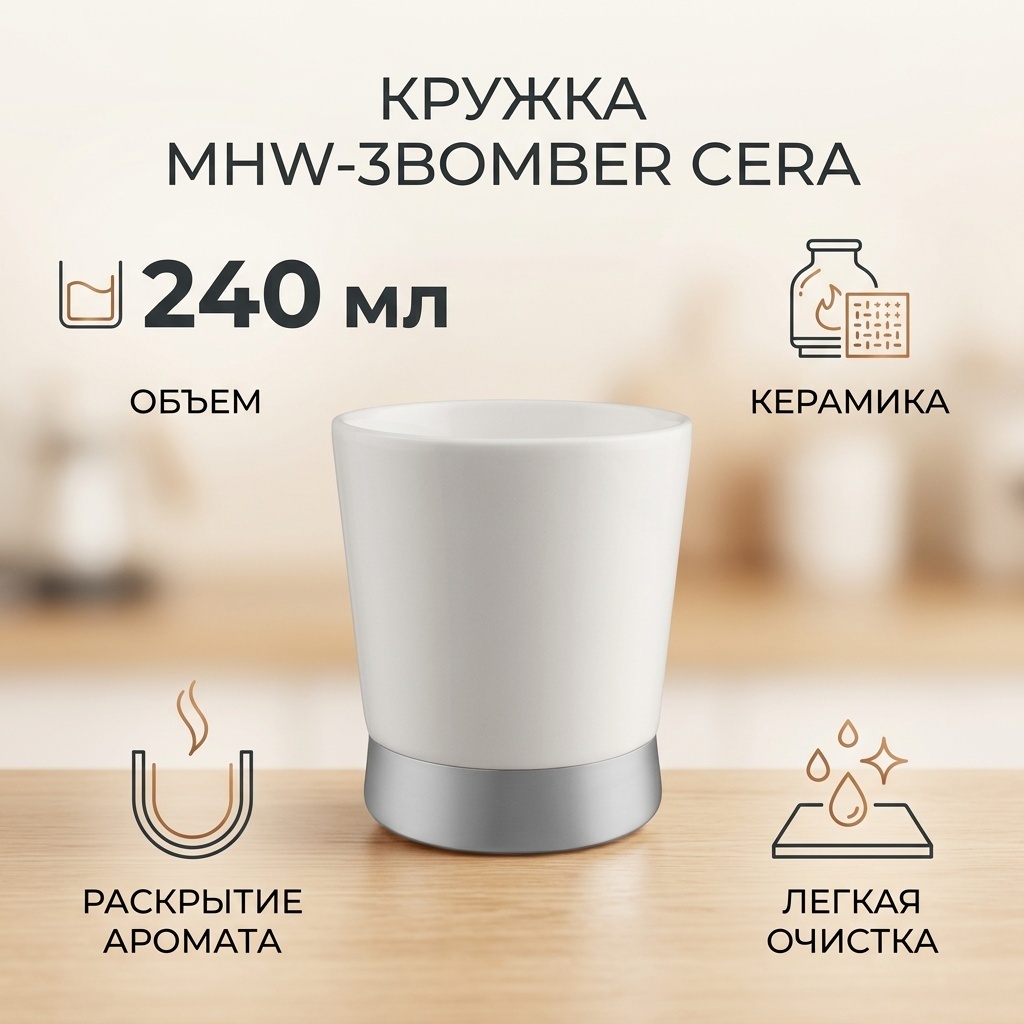 Кружка MHW-3BOMBER , 240 мл, керамика, 1 шт.