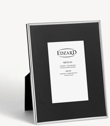 Рамка прямоугольная 10x15 см Edzard, стекло, серебро