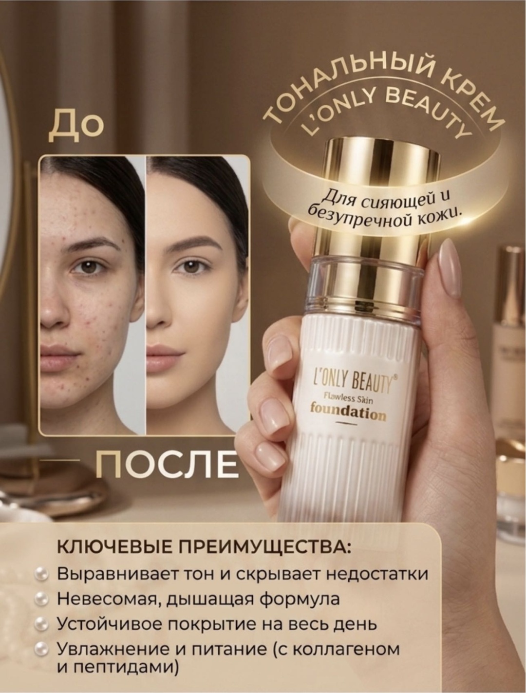 Only Beauty Flawless Skin foundation тональный крем 01 50 мл