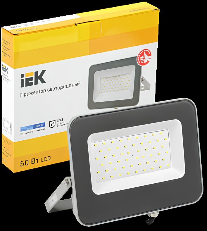 Прожектор на кронштейне IEK 50 Вт, дневной белый