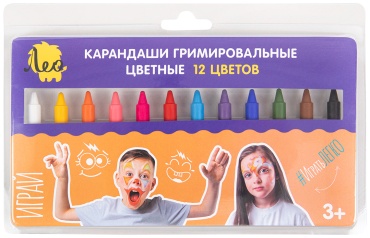 Цветной карандаш Лео форма круглая 12 шт