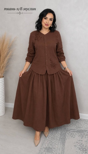 Костюм повседневный Nur Style коричневый