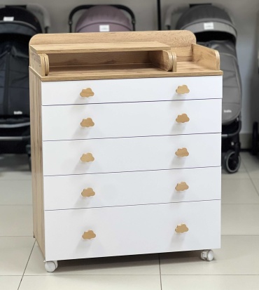 Детский пеленальный комод 228184735, 80x46x88 см, белый, коричневый