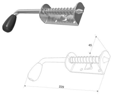 Doorhan задвижка 25135Z, накладной