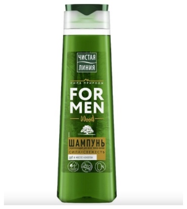 ЧИСТАЯ ЛИНИЯ FOR MEN Wood Сила и свежесть шампунь 400 мл