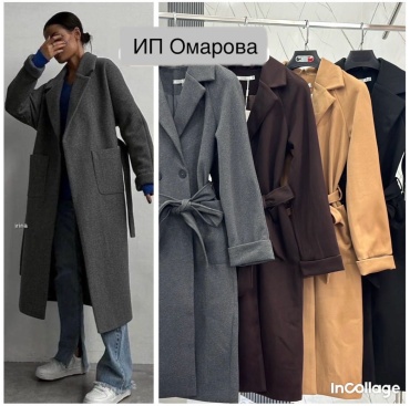 Пальто KOKI FASHION темно-коричневый