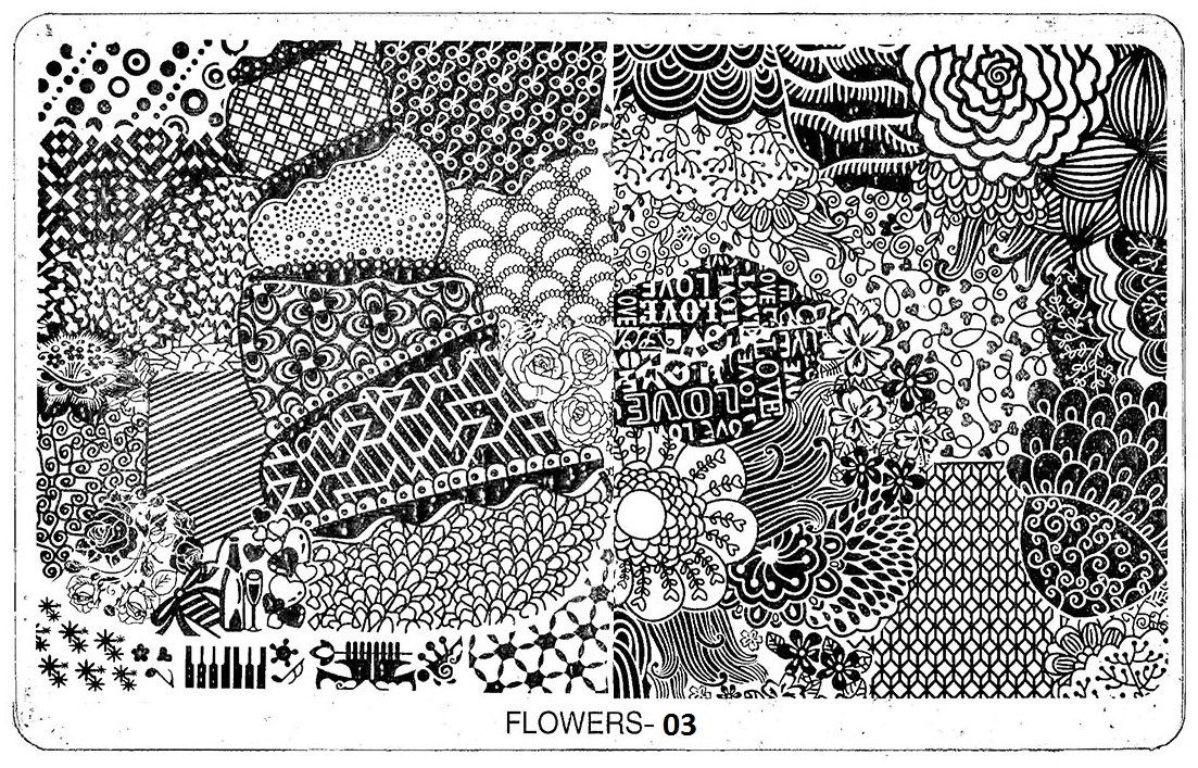 Pinky пластины FLOWERS 03
