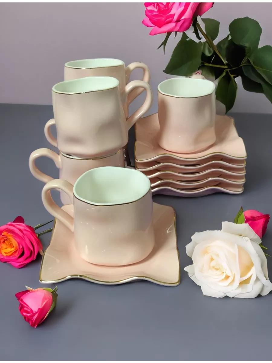 Чайная пара LUCCI , 240 мл, фарфор, 6 шт.