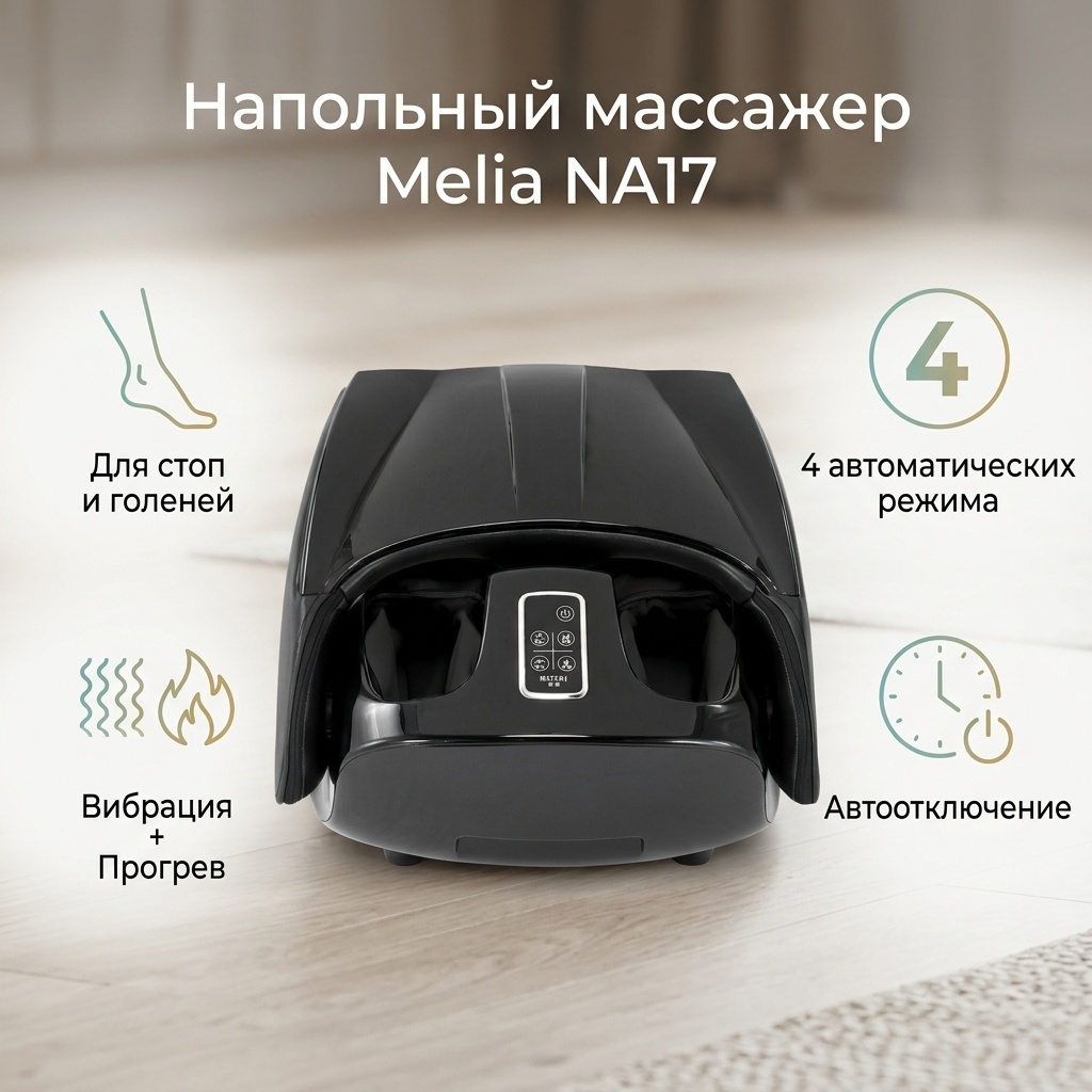 Массажер Melia NA17 напольный вибрационный, разогревающий