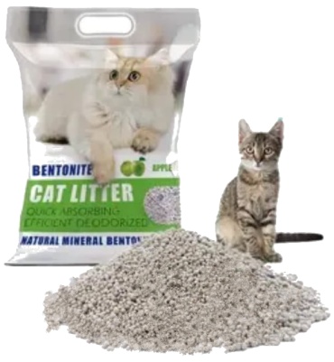 CATLITTER с ароматом яблока бентонитовый комкующийся с углём 5 л 4 кг