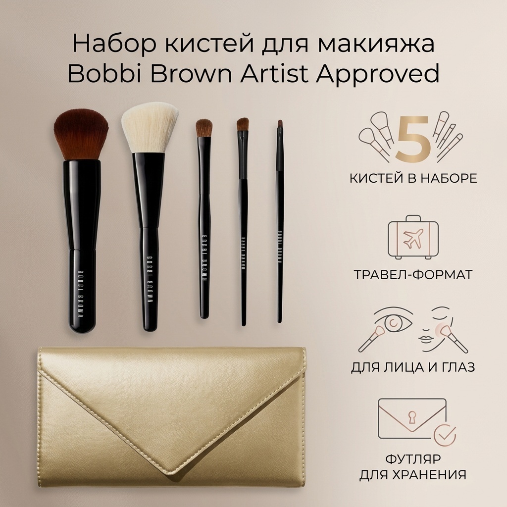 BOBBI BROWN набор кистей для макияжа 5 шт