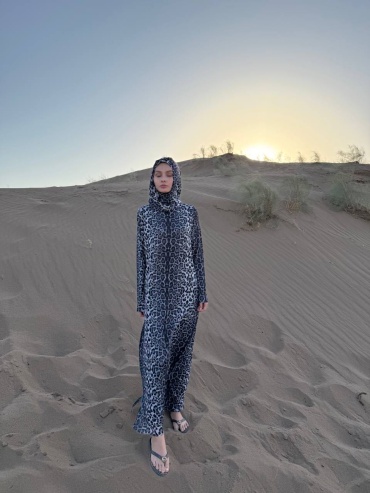 Купальник буркини Medina style серый, белый