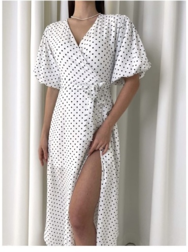 Платье с запахом Woman brand белый