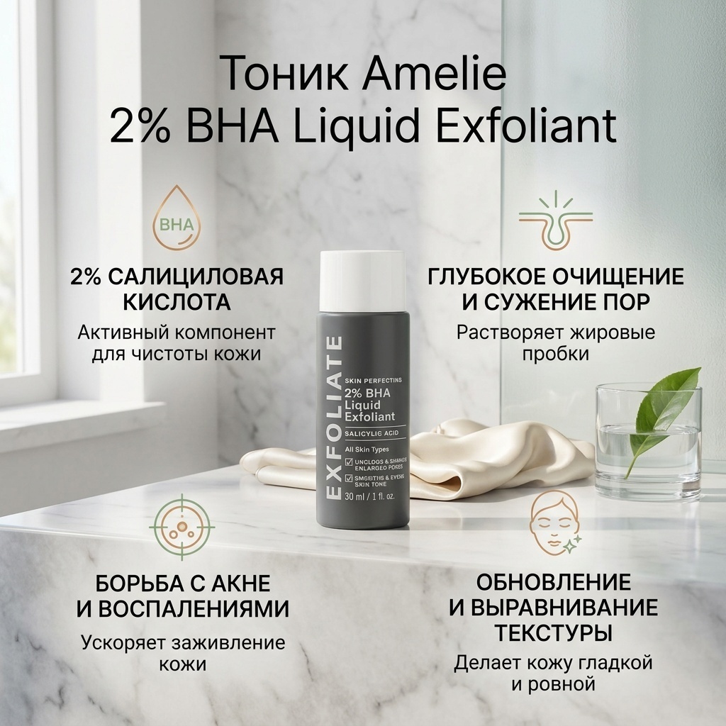 Amelie тоник 2% BHA Liquid Exfoliant 30 мл