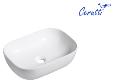 Раковина Cerutti SPA CR0078B накладная прямоугольная 46х33 см, фарфор