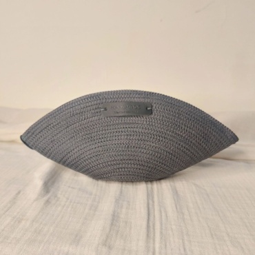 HandMade косметичка хлопок серо-синий, синий 10X25 см