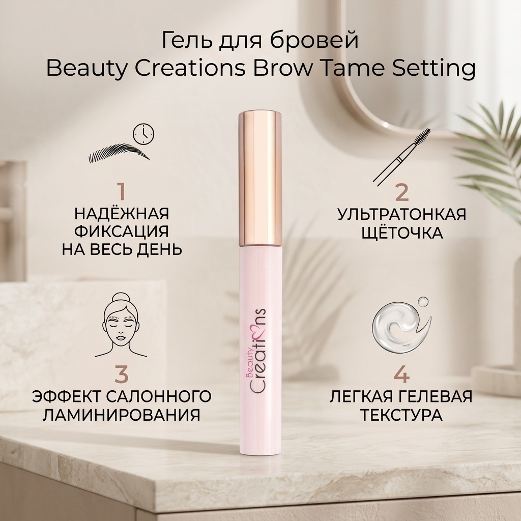 Beauty Creations гель Brow Tame Setting Прозрачный