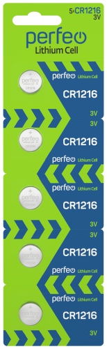 Батарейка CR1216 Perfeo 5 шт