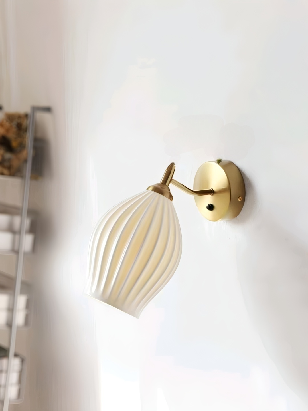 Бра настенный Aleddin light E14, белый, медный