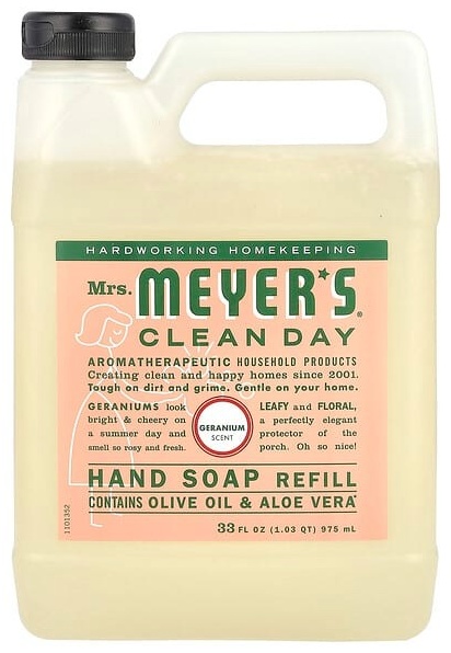 Жидкое мыло туалетное Mrs. Meyers Clean Day Refill мыло для рук, герань 975 мл
